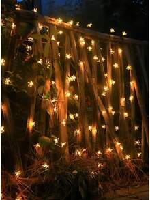 20/50/100pcs LED Solar Flower String Lights - Outdoor Garden Fence Christmas Tree Decorative Lights, Create Dreamy Atmosphere, Waterproof & Sun-Resistant, Easy Installation, Suitable For Wedding, Party, Home, Lawn, Holiday Decoration - A - View 3