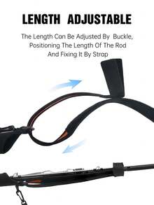 KINGDOM 1pc Fishing Rod Protection Bag, Adjustable Fishing Rod Sleeve With Shoulder Strap, Portable Rod Cover For Casting & Spinning Rod, Lightweight Fishing Tackle Storage Case With Tip Protector, 73cm~152cm - Multicolor - View 8