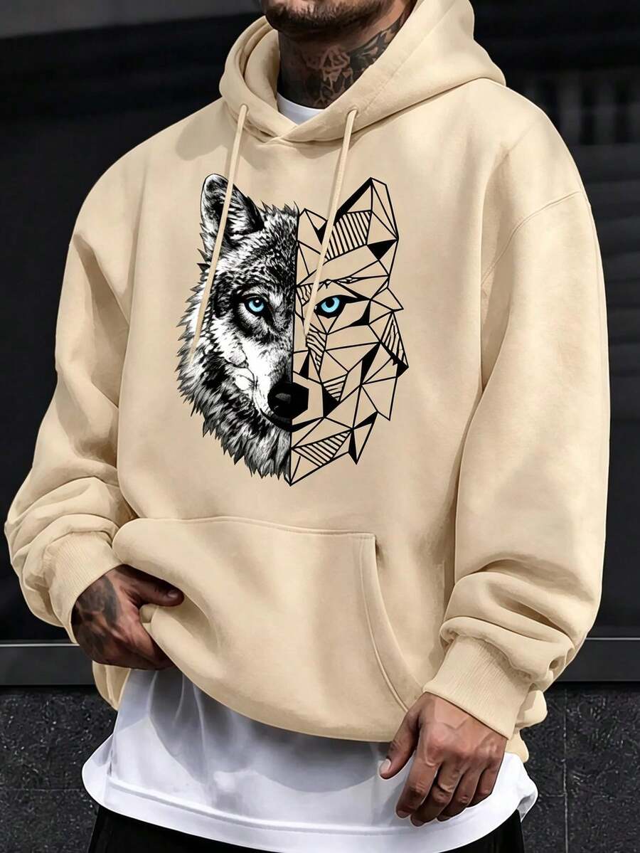 Men Hoodies - Apricot - View 1