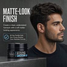 Dola Hair Men's Hair Styling Clay, Matte Finish Hair Pomade, Strong Hold & Natural Texture, Non-Greasy Styling Paste For Men, Adds Volume & Definition - Hair Pomade - View 7