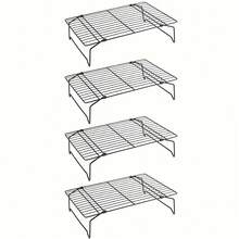 1/2/3/4/5 Tier Stainless Steel Cooling Rack Set, Kitchen Baking Tools, Small Kitchen Gadgets, Multi-Functional Storage Rack - Non-Stick, Stackable, Suitable For Oven, Baking And Cooking - Easy To Clean, Durable Kitchen Essential, Holiday Gift - Black - View 15