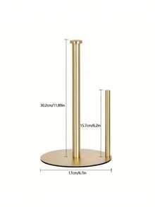 1Pc Modern Black Countertop Paper Towel Holder, Heavy Duty Metal Vertical Standing Tissue Rack With Stable Base, Freestanding Paper Roll Holder For Kitchen Counter - Tissue Holder - View 13