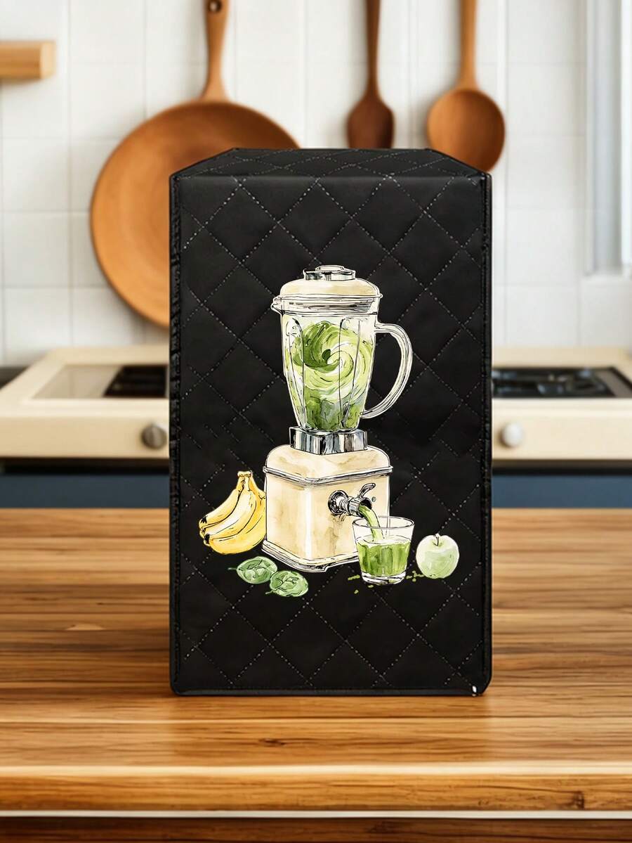 2D Flat Juice Pattern Blender Cover, Hanging Kitchen Appliance Dust Cover, Decorative Countertop Blender Protective Cover Suitable For Various Kitchen Machines, Applicable To Coffee Makers And Food Processors - Multicolor - View 1