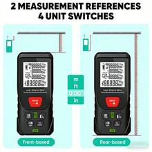 High Precision Laser Distance Meter, Dual Level Bubble, Meter/Inch Switch, Multiple Measurement Modes, Suitable For Construction And Home Renovation (Battery Not Included) - Red Light - View 7