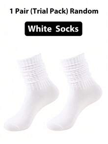 1/4 Pairs Women's Loose Knit Socks, Yoga Socks, Slouchy Socks, Women's Slouch Socks, Women's Ruched Socks, Mid-Calf Socks, Multi-Color, Mixed Color - Multicolor - View 8