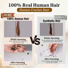 VALLBEST Color 4/27 Highlight Burmese Curly Feather Human Crochet Hair For Women 60g/Pack Pre-Separated Looped Invisble Curly Bundles Human Hair Reusable Wet And Wavy Remy Hair Extensions 100 Percent Human Hair - S4/27 - View 9