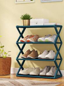 Multi-Layer Shoe Rack With Dust Cover, Space-Saving Freestanding Shoe Storage Organizer, Compact Storage Rack Suitable For Entryway, Dorm, Apartment, Bedroom And Closet, Easy Assembly Shoe Cabinet, Suitable For Sneakers, Slippers And Daily Home Storage Organization - Multicolor - View 13