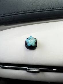 Car Data Cable Adhesive Hook, Star Decoration, Car Interior Data Cable Clip, Open-Style Car Adhesive Small Hook, Front Row Phone Charging Cable Storage Clip, Car Storage Small Accessory - Star - View 5