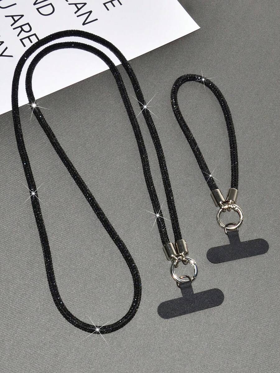 Luxury And Stylish Rhinestone Anti-Loss Phone Bracelet, Crossbody Lanyard, Can Be Worn As A Full Rhinestone Wristband, Women's Exquisite And High-End Rhinestone Pendant For Keys, Bags, Phone Cases, And Charms.