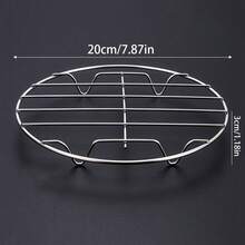 Steamer Rack - Stainless Steel Steaming Tray, Suitable For Rice Cooker - Large, Medium, Small Steaming Trays - Home Steamer Pot With Internal Rack. Kitchen Essential, Great Gift Idea, Recommended Kitchen Supplies. - Silver - View 3