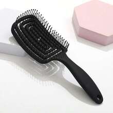 1pc Dual-Function Hollow Comb, Suitable For Wet And Dry Hair, Gentle Massage Design, Fits All Hair Types, Home Essential, Daily Use - Multicolor - View 12