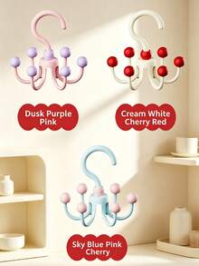 1pc Multi-Color Multi-Function Rotating Hook, Beaded 6-Claw Structure, Rotatable Design, Suitable For Hats, Bags And Scarves, Closet Rack, Suitable For Closet And Bathroom, Bathroom Decor And Accessories, Room Decor, Wall Key Hook - Multicolor - View 4