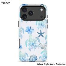 VESPOP Turtle Element Fashion Phone Case - Compatible With Iphone 18/17/16/15/14/13/12/11 Pro Max/Pro Plus/12 Mini/13 Mini, Compatible With Galaxy S26 S25 S24 S23 S22 S21 Plus Ultra, Compatible With Pixel 8 9 10 PRO - Mixed Color 1 - View 1