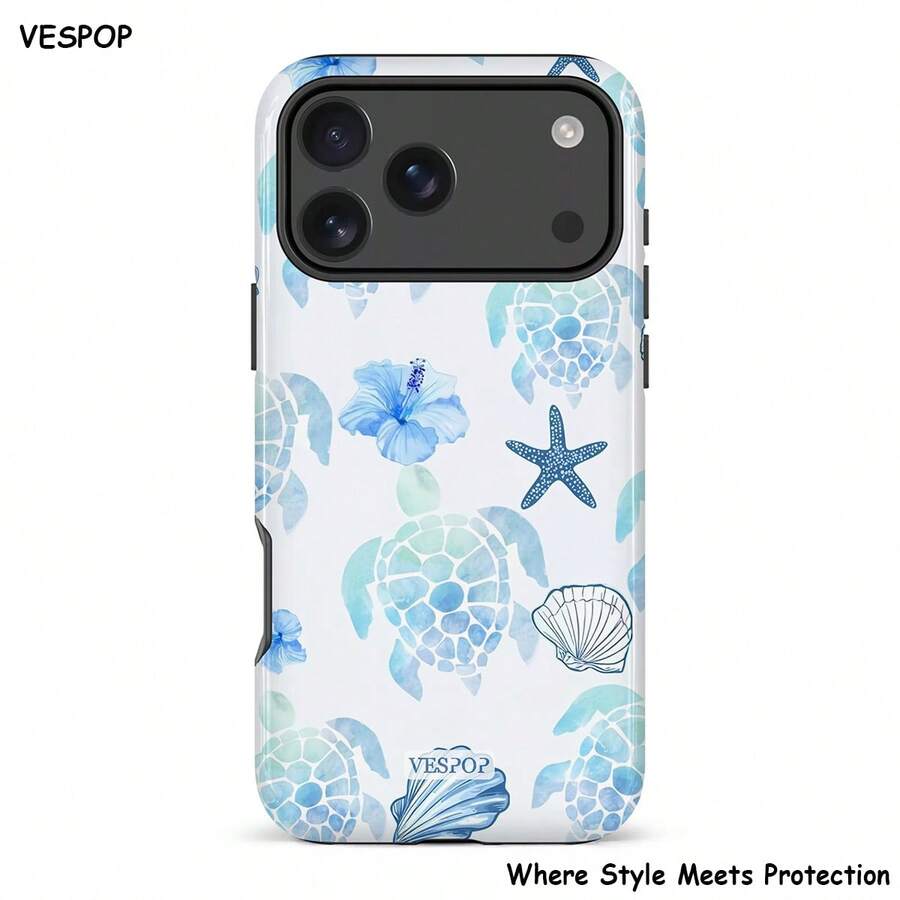 VESPOP Turtle Element Fashion Phone Case - Compatible With Iphone 18/17/16/15/14/13/12/11 Pro Max/Pro Plus/12 Mini/13 Mini, Compatible With Galaxy S26 S25 S24 S23 S22 S21 Plus Ultra, Compatible With Pixel 8 9 10 PRO - Mixed Color 1 - View 1