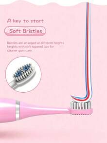 AXH. Electric Toothbrush Smart Cartoon Soft Bristle Toothbrush With Replacement Brush Heads - Multicolor - View 5