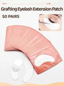 Eyelash Extension Gel Eye Pads, Lint-Free Eye Pads, For Eyelash Extension, Eyelash Extension Tools, Eyelash Extension Isolation Protection Tools - Pink - View 2