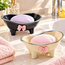 Bathtub Soap Holder, Cute Creative Soap Dish Rack, Space-Saving Bathroom Countertop Storage, Home Bathroom Decor, Christmas Decoration, Holiday Gift - Multiple Styles - View 7