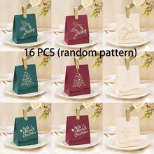 16/8/1pc Mini Christmas Gift Boxes, Christmas Tree, Reindeer, Santa Claus, Snowflake And Other Christmas Elements, Festive Red And Green "Merry Christmas" Design, Suitable For Candy, Christmas Party Supplies, Gift Packaging - Multicolor - View 20