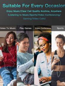 Headphone In-Ear Berkabel dengan Konektor USB-C, Remote Terintegrasi untuk Mengontrol Musik, Panggilan, dan Volume, Kompatibel dengan iPhone 18 Duo, 18, 17, 16 Pro Max, 16e, 16 Plus, 16 Pro, 15 Pro Max, 15 Plus, 15 Pro, dan juga Kompatibel dengan Galaxy dan Pixel - View 8