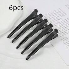 6/12pcs Professional Hair Sectioning Clips, No-Mark Non-Slip Alligator Hair Clips With Silicone Rings, Suitable For Hairdressers And Home Haircutting, Unisex - Multicolor - View 10