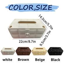 Minimalist Cream Style Tissue Box, Living Room Coffee Table Tissue Holder, Large Opening Moisture-Proof Desktop Multifunctional Tissue Storage Box, Nordic Luxury High-End Home Decor Ornament, Women's Aesthetic Taste Home Essential Highly Attractive Item - View 11