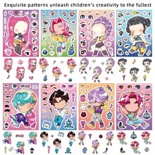 8pcs K-Pop Girl Group Interactive Decorative Stickers, Designed For Fans, Can Decorate Notebooks, Computer Cases, Rich Patterns Support Multiple Collage Playstyles, Balancing Decorative Effect And Interactive Fun, Practical DIY Craft Material, Excellent Decoration Effect For Personal Use, Also A Great Birthday Gift, Ideal For Halloween And Christmas Holiday Gifts - Multicolor - View 10