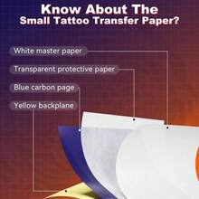 Mini Tattoo Paper Carbon 53mm Tattoo Stencil Transfer Paper Template Copier For 2inch Pocket Tattoo Thermal Printer - Tattoo Transfer Paper - View 10