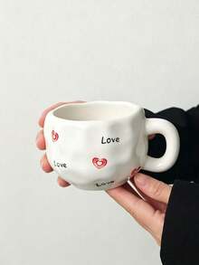 1pc Large Capacity Ceramic Coffee Mug, European Minimalist Hand-Painted Ceramic Cup, Mug, Water Cup, Coffee Cup, Afternoon Tea Cup, Office Highly Attractive Water Cup, Coffee Cup, Suitable For Home, Gathering, Party, Gift - Multicolor - View 9