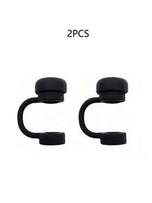 1/2/6pcs Reusable Silicone Straw Caps, Anti-Spill Anti-Splash Anti-Dust Straw Covers For Cups, Back To School Season - Multicolor - View 18