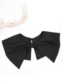 1pc French Elegant Bow Design Women's Shawl, Commute Dress Shirt Layering Decorative Fake Collar - Multicolor - View 5