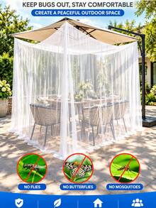 Outdoor Camping Mosquito Netting Large Size Patio Mosquito Net With Hanging Ropes For Garden Patio Camping Outdoor Travel.Hanging Canopy With 2 Side Openings For Bedroom Gazebo, Porch, Garden, Camping And Home Decor.Essential Gear For Hikers - Multicolor - View 6