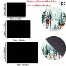1pc Christmas Reindeer Pattern Diatomaceous Earth Absorbent Mat, Kitchen Countertop Water-Absorbing Drying Pad, Coffee Machine Mat, Pour-Over Coffee Pot Mat, Dish Drainer Mat, Non-Slip Heat-Resistant Kitchen Mat, Table Mat, Breakfast Mat, Washing Machine Mat, Home Kitchen Dining Table Coffee Shop Bar Decor Mat, Holiday Party Housewarming Gift - Multicolor - View 7