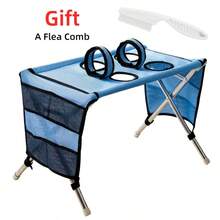 ENSSU [Best Seller] Cat & Dog Universal Grooming Table, Home Foldable Cat Trimming & Styling Pet Grooming Table With Fixed Support, Detachable Pet Care Bed & Puppy Hammock - one-size - View 15