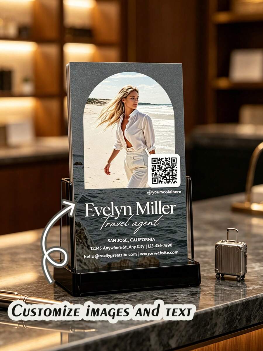 بطاقات عمل مخصصة، بطاقات، بطاقات تهنئة مخصصة، رموز QR مخصصة، دفعات مخصصة، كوبونات مخصصة، بطاقات فعاليات مخصصة، بطاقات طاولة مخصصة، عيد ميلاد، حفلة، عطلة، زفاف، اعتراف، لافتات طاولة - بطاقة - مشاهدة 1