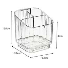 1pc Wall-Mounted Toothbrush Holder, Space-Saving Sink Under-Counter Storage, Detachable Toothbrush Rack, Freestanding Bathroom Toothbrush & Toothpaste Organizer - Multi-Compartment Design, Wall-Mounted Toiletries Storage Rack, Suitable For Adults And Families - Multicolor - View 5