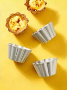 Cetakan Kue Berbentuk Bunga dari Aluminium, Anti Lengket dan Mudah Dilepas; Cetakan Cupcake, Cetakan Puding; Cocok untuk Puding, Jeli, dan Kue Panggang - Cetakan Kue Multifungsi, Cocok untuk Natal, Halloween, Paskah, dan Thanksgiving. - View 3