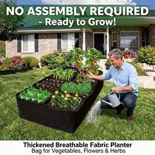 Extra Large 8-Compartment Raised Garden Bed Set, Modern Style, Weather-Resistant Rectangular Planter Box, Floor-Standing, With Indoor/Outdoor Accessories, Suitable For Vegetable And Flower Planting, Ideal Gift For New Year, Valentine's Day, Easter - Multicolor - View 4