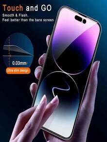 2片裝隱私防窺螢幕保護貼，相容 iPhone DUO/18/18 Pro/18 Pro Max/17/17 Pro/17 Pro Max/17 Air/15/16/14/11/12/13 Pro Max Mini，防窺強化玻璃膜，相容 iPhone 17/17 Pro/17 Pro Max/17 Air/XS Max/XR/X/15/7/8 Plus/SE - 2pcs Privacy Glass - 查看 6