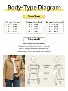 Short Lapel Utility Jacket, Button Back, Loose Fit Autumn/Winter Outerwear, Suitable For Casual Outdoor Wear - Black - View 8