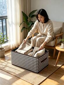Foldable Fabric Storage Box, Clothing Organizer, Suitable For Students, Bedroom, Dorm, Closet Organization - Multicolor - View 4
