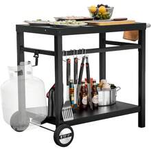 Multipurpose Carts & Push Cabinets - Black Flat Top and Black Frame - View 10