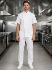 Men Scrub Sets - White - View 1