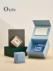 Oirlv Luxury Jewelry Storage Box Detachable Ring Organizer Multi-Compartment Jewelry Display Box Home Storage Wedding Proposal Gift Jewelry Box - Jewelry Box + Outer Box - View 8