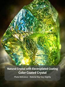 QYDCX Batu Permata Alami Apple Glow Crystal Batu Mentah dan Batu Penyembuhan, Cocok untuk Meditasi dan Kerajinan Tangan (DIY) Batu dan Kristal Mentah - Hijau - View 5