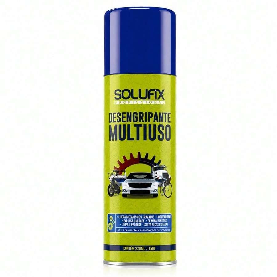 Desengripante Multiuso Solufix Profissional 220ml - Lubrifica, Protege, Expulsa Umidade e Libera Travas - A - Visão 1