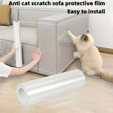 1PC Transparent Self-Adhesive Furniture Protector Sticker, Cat Scratch Protection Sticker, Cat Training Sticker For Sofa And Furniture - 20*300 cm - View 3