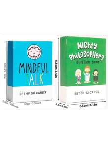 Mindful Talk & Mighty Philosophers Conversation Card Game, Thought-Provoking Question Game, Great For Christmas, Game Party, Perfect Gift For Group Discussions, Interactive Social Table Game - Multicolor - View 6