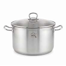 Geezy Stainless Steel Stock Pot With Glass Lid - Induction Base, All Hob Compatible, Riveted Handles, Vented Cover, Dishwasher Proof - Essential Cooking Pan For Soups, Stews, Curry, Biryani - View 9