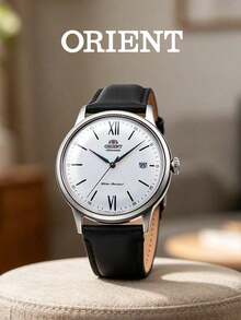 Orient Men's RA-AC0022S30B Automatic Dress Watch, Silver Steel Strap, Blue Dial, Transparent Cover - Black - View 1