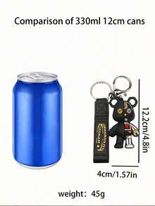 1/2pcs Mechanical Bear Keychain Wrist Strap Cool Y2K Gothic Style Bag Charm Suitable For Birthday Graduation Party Gift - Multicolor - View 9